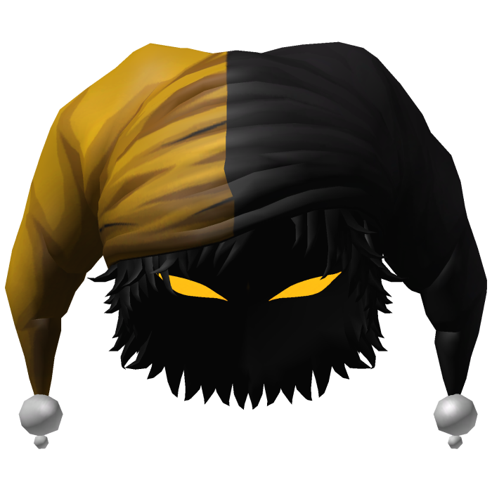 Black&Yellow Jester Hat w/ Glowing Eyes