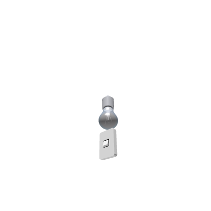 Incandescent hanging light bulb