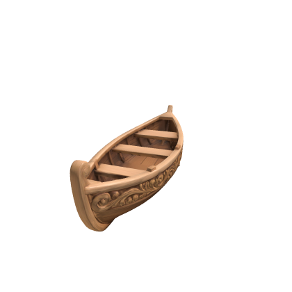 Carved Rowboat