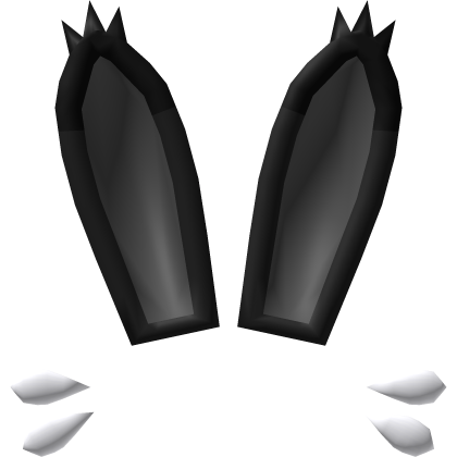 Black Bunny Ears w/ Whiskers Roblox item
