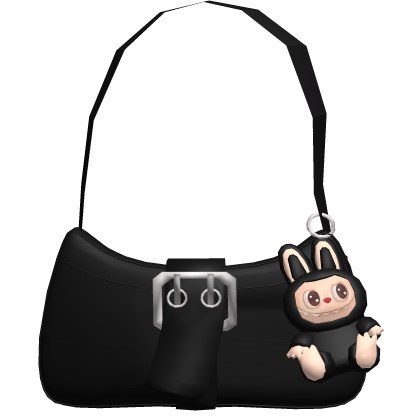 Black Purse w/ Labubu thumbnail