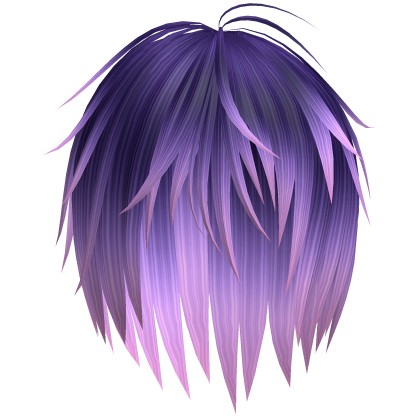 Emo Messy Razor Cut Layered Hair (Galaxy Purple)
