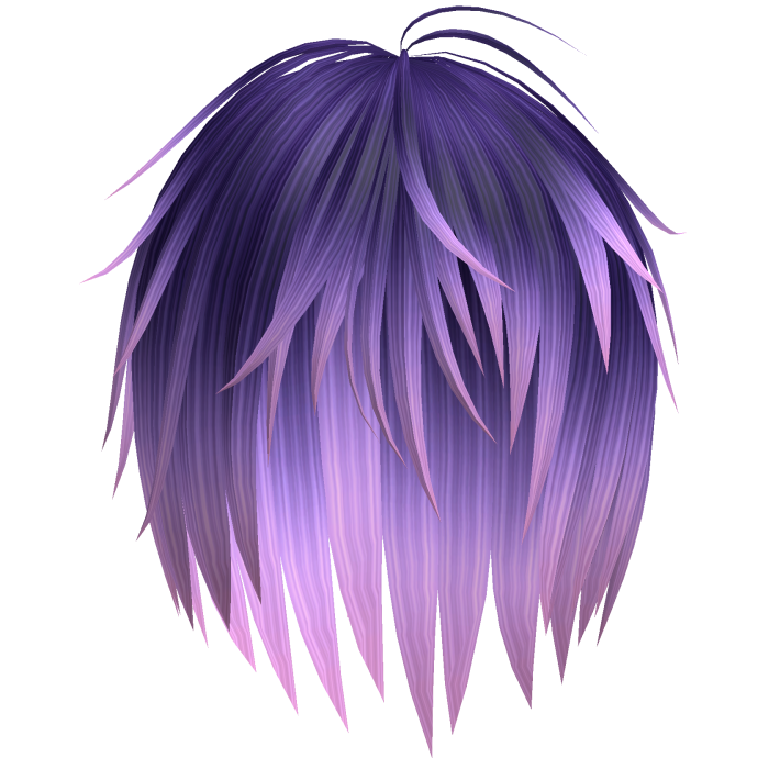 Emo Messy Razor Cut Layered Hair (Galaxy Purple)