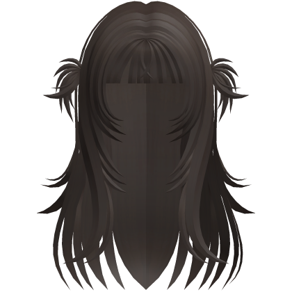 Messy Dark Brown Layered Hair & Spiky Mini Pigtail Roblox item