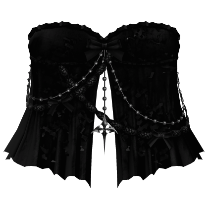 gothic split ruffle evade dress 3.0 black