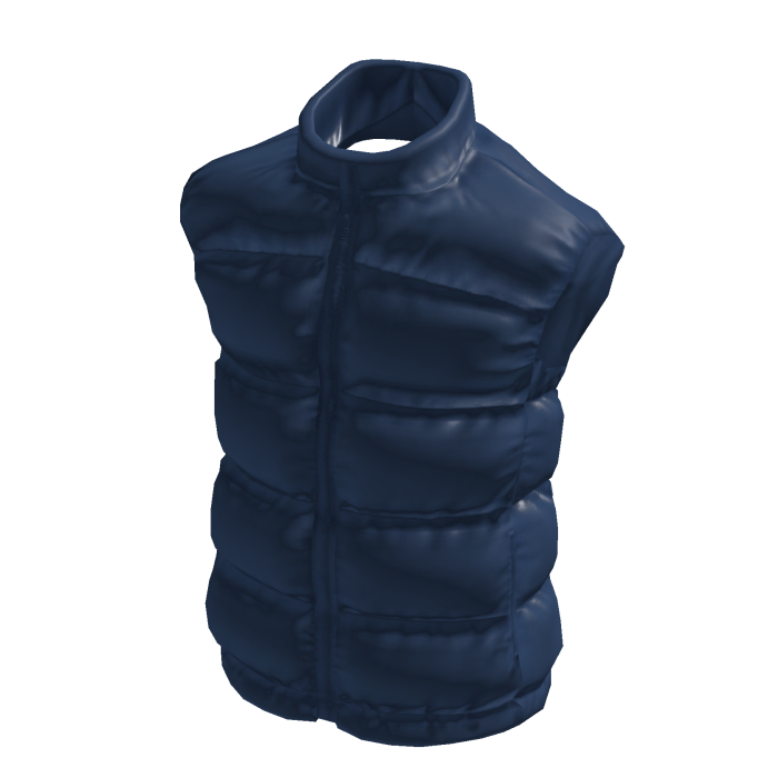 Navy Puffer Glossy Vest