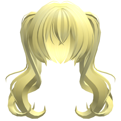 yellow moe messy long hikikomori pigtails