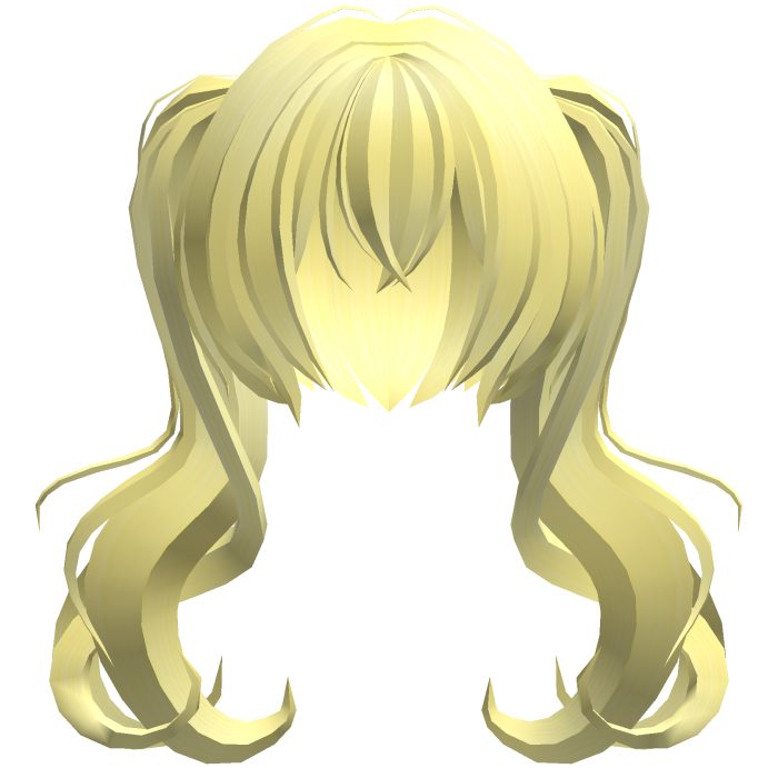 yellow moe messy long hikikomori pigtails