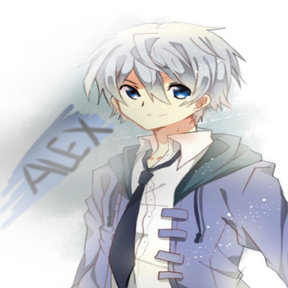 Anime Boy white hair Roblox decal