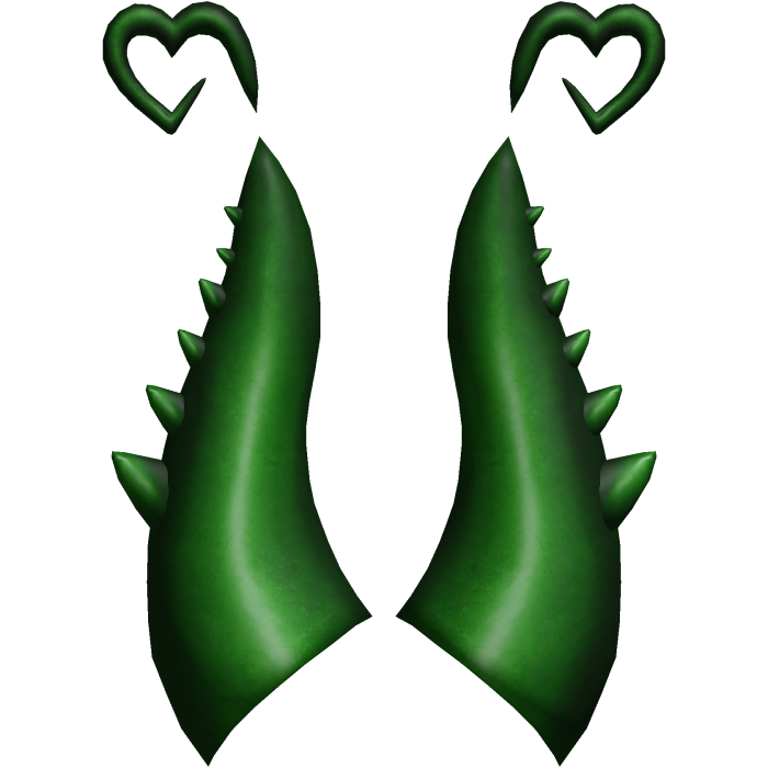 Dark Toxic Green Candle of Pwnage Horns Add-On