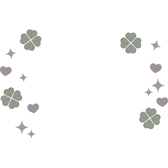 . ‿ ♡ cutest clover and heart face aura