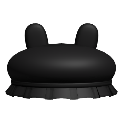 ♡ cute black bunny baret  Roblox item