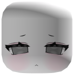 ꒰୨୧꒱cute swirl face Black