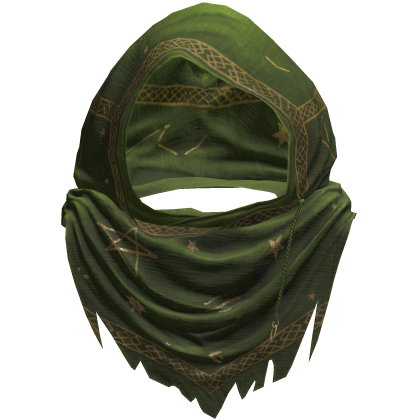 Green Sorcerer Distressed Rune Hood