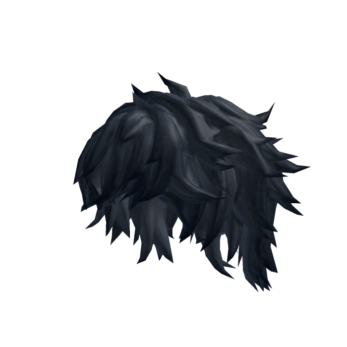 Messy, unkempt black anime hair