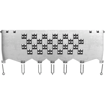 White emo studded checker tube top w/ safety pins