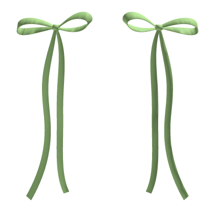 Cute Coquette Sage Green Hair Ribbon Bow