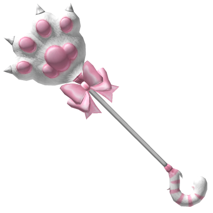 Cat Paws Lollipop Staff - White Pastel Pink Roblox item