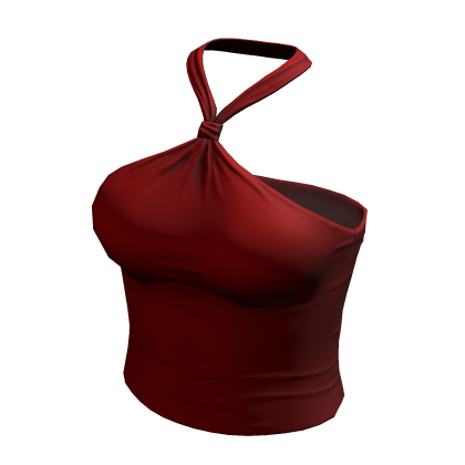 Halter Neck Top Red Hem Baddie Tank Tee Shirt Y2K thumbnail