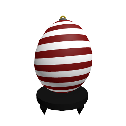 Red Candy Cane Ornaeggment Fabergé