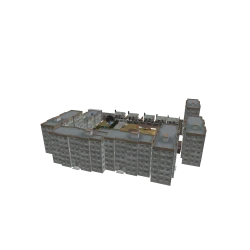 abandoned place with shops