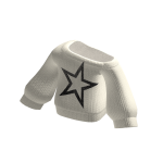 🍀Oversized Off Shoulder Star Sweatshirt (Beige)