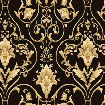 gold pattern black background Roblox decal