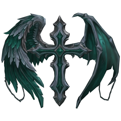 [Cyan] Angel & Demon Wings Crossed