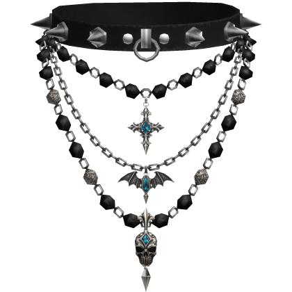 Emo Skull Necklace Choker
