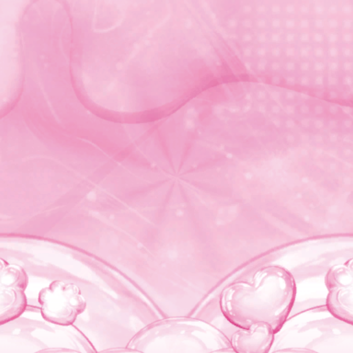 Cute Light Pink Kawaii Heart Bubble Paw Background