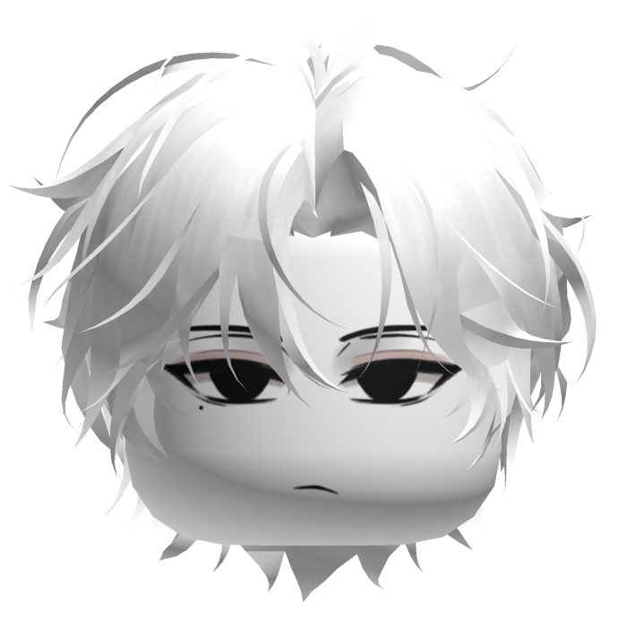 Emo White Korean Idol Boy Messy Hair