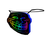 Rainbow Trollface Necklace