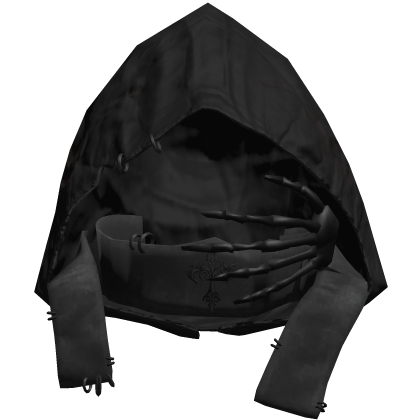 Black Emo Skeleton Cross Grunge Gothic Hood