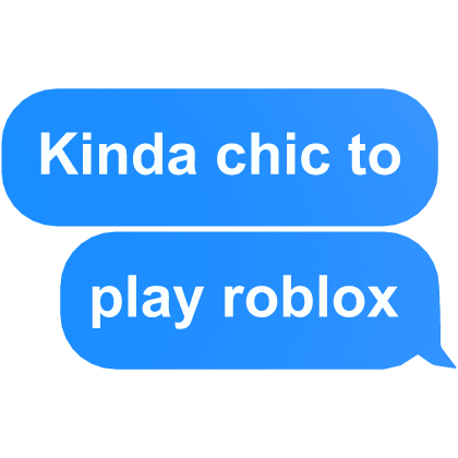 Kinda chic to play roblox text in blue thumbnail