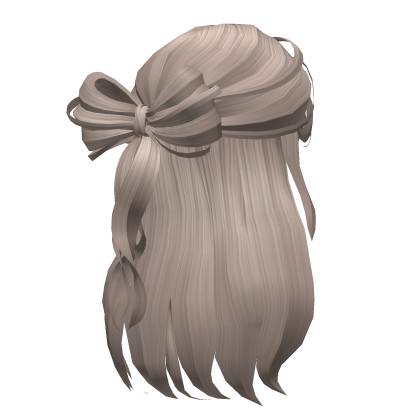 Wavy Cute Hair with Ribbon in Ash Roblox item