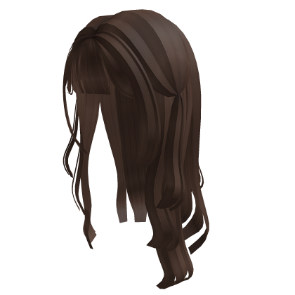 Brown Messy Long Hair Roblox item