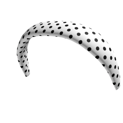Polka Dot Headband - Black/White Roblox item
