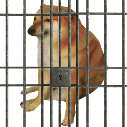 dog in jail Roblox decal