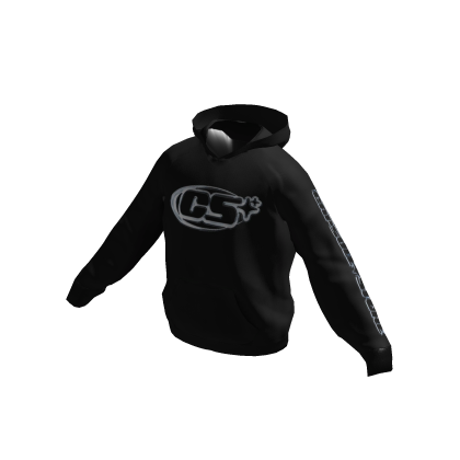 CS Logo Black Hoodie Y2K