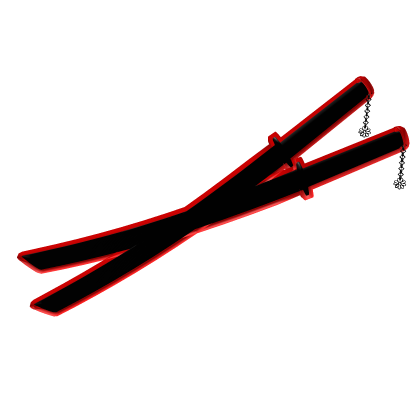 Dark Red Dual Cyberpunk Katana [Waist] thumbnail