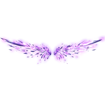 Animated Purple Emissive Crystal Wings Glowing Roblox item