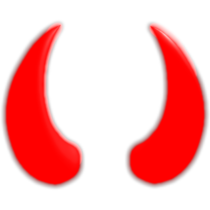 (Glows In Dark!) Crimson Red Wicked Devil's Horns Roblox item