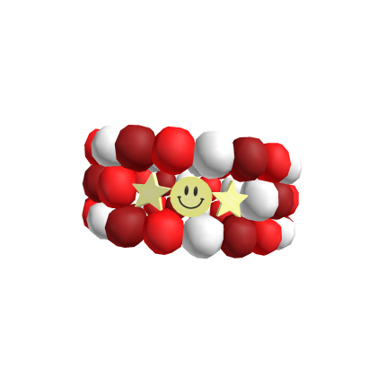 3.0 Christmas Pearl Preppy Armband in Red