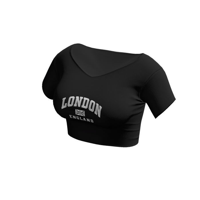 Black London Crop Top