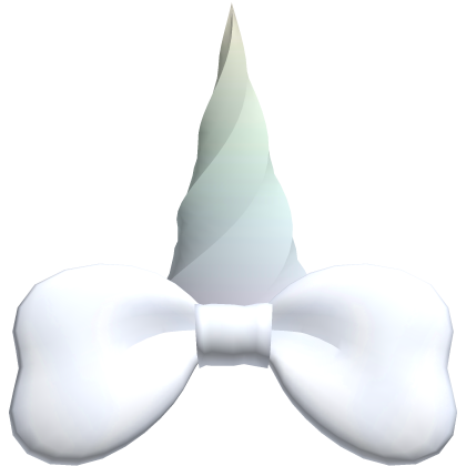 dainty little magical blue bow w/ pastel horn
