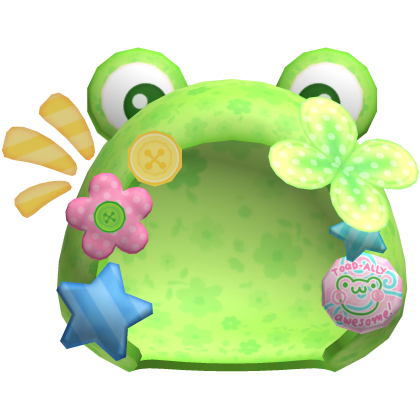 Cute Kawaii Clover Frog Hood ☘️🐸 Roblox item