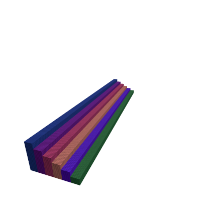 Colorful metal stairs