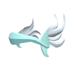 Pastel Blue Feathered Helmet