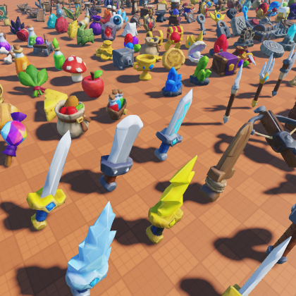 256 Low Poly Fantasy RPG Adventure Models