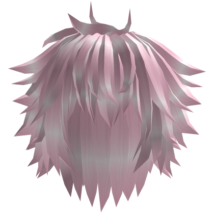 Light Pink Long Spiky Fluffy Messy Rockstar Hair